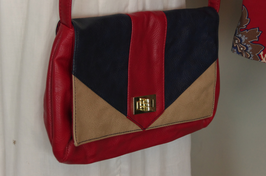 Vintage Clothing and Purses in White and Red Tones