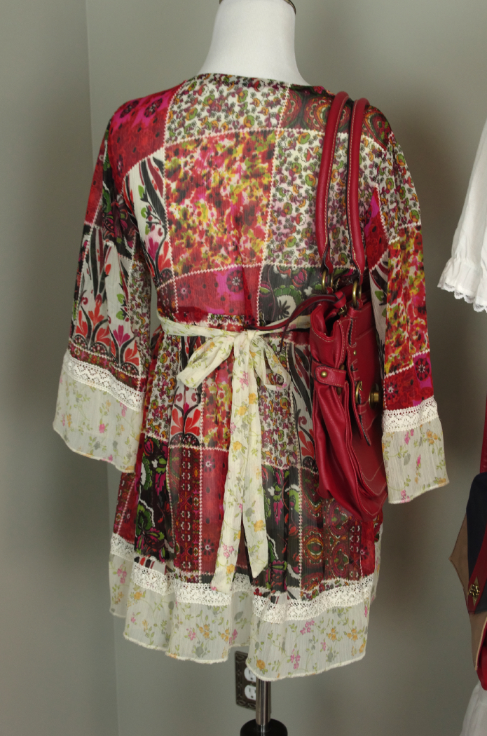 Vintage Clothing and Purses in White and Red Tones