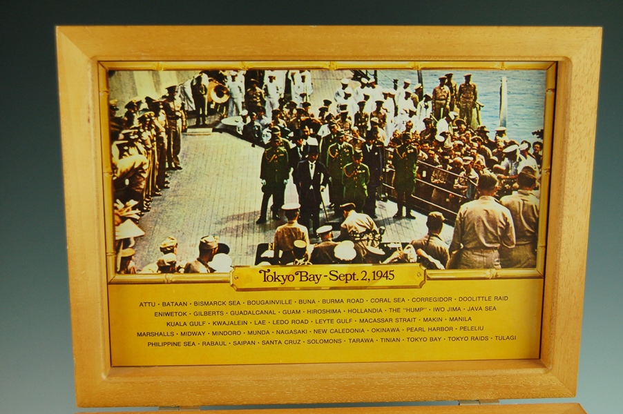 1911 Colt .45 WWII Commemorative Pistol in a Bamboo Like Case