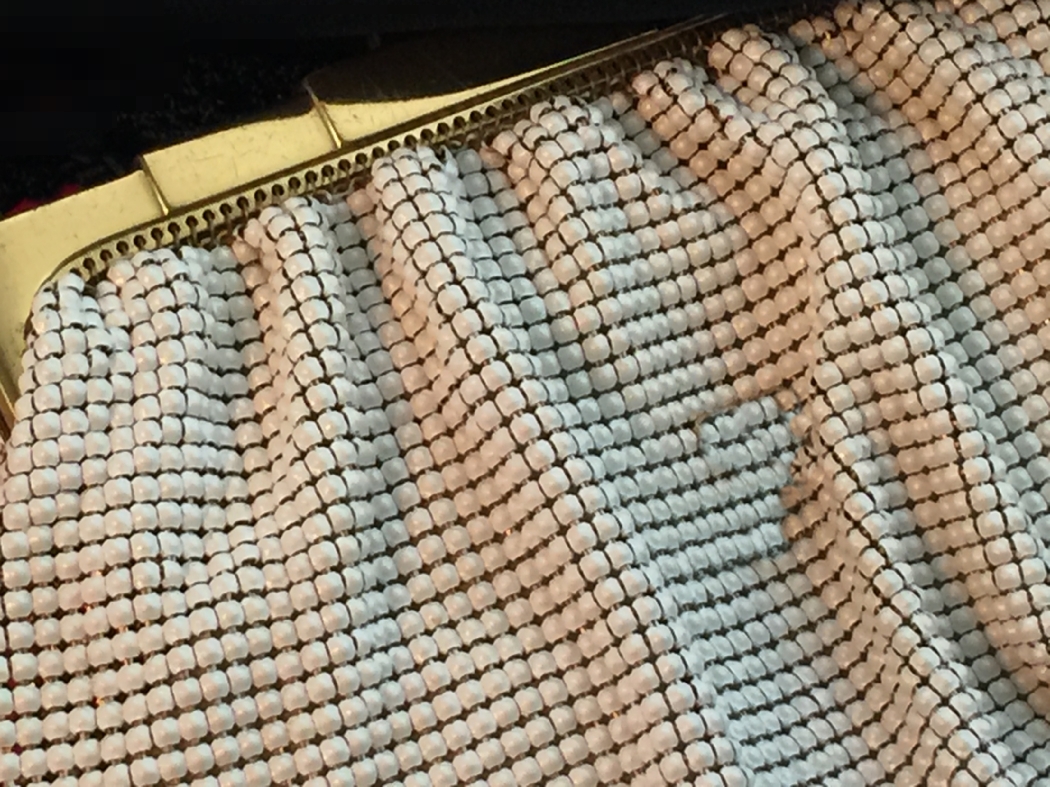 Antique Enameled Chain Metal Purse, Circa 1900