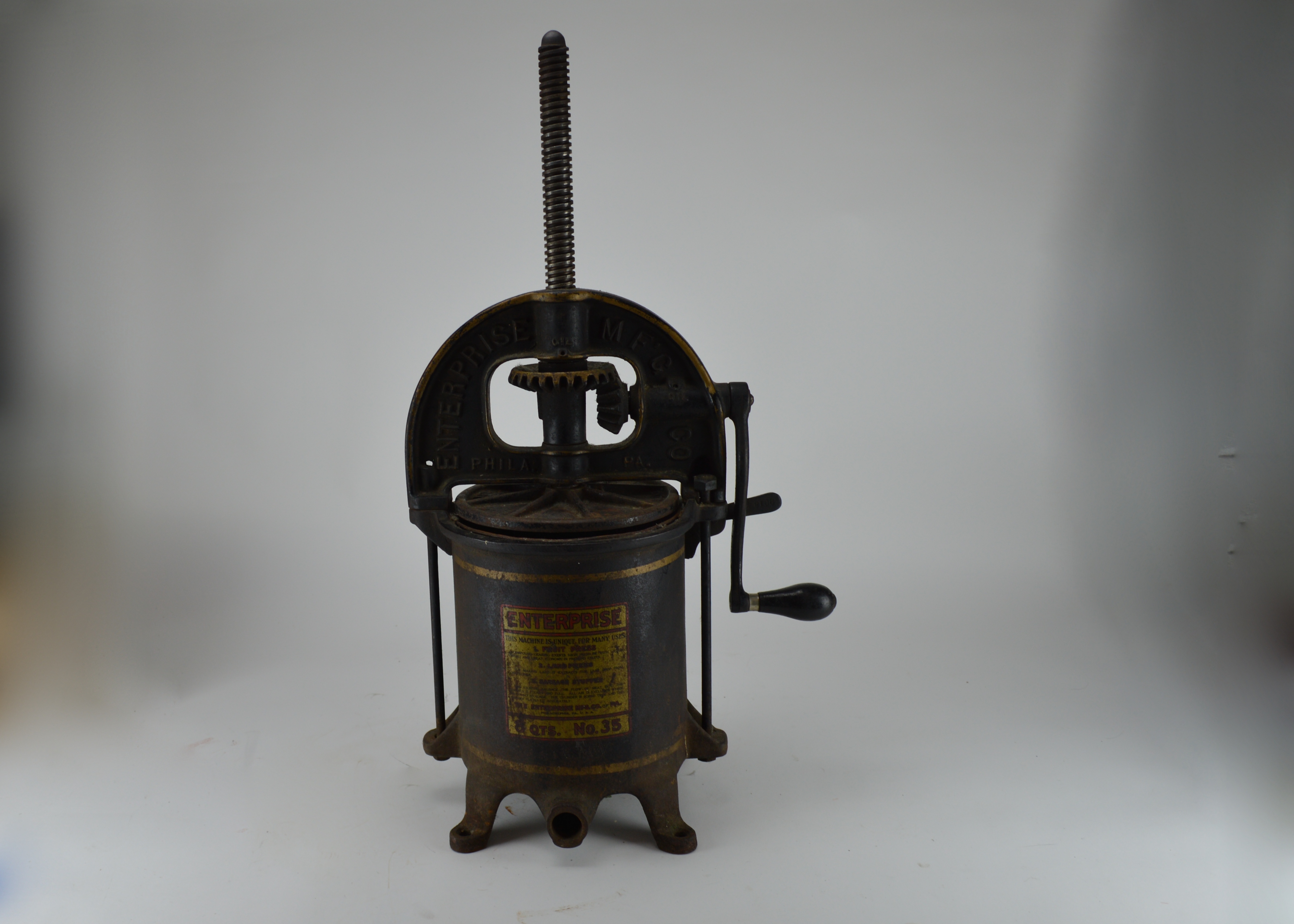 Vintage Enterprise Fruit Press and Sausage Stuffer