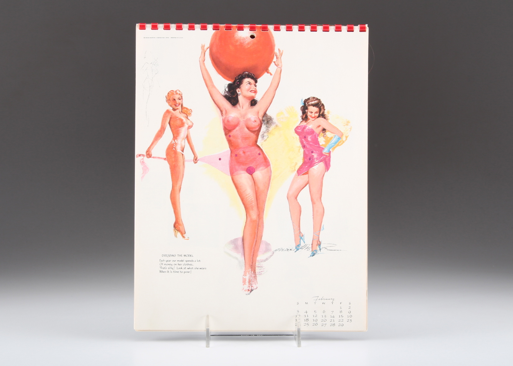Mac Therson 1952 "Studio Secrets" Pin-up Calendar