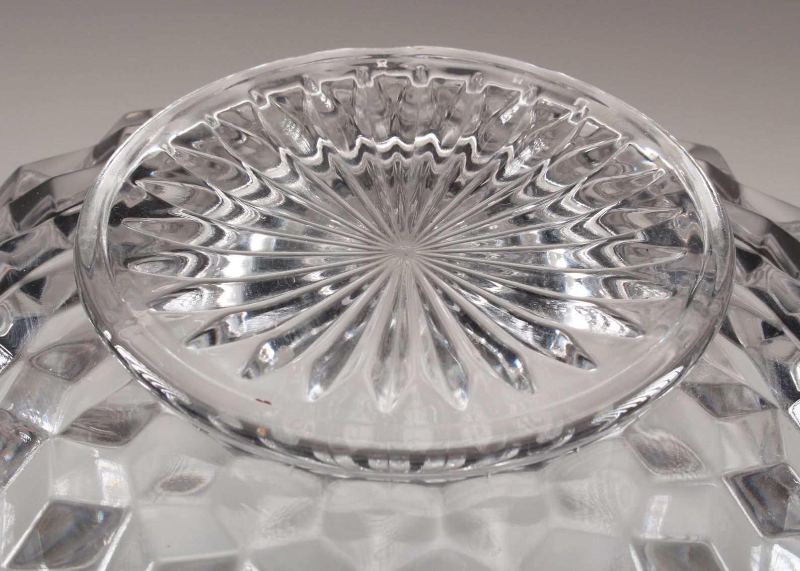 Fostoria Early American Punch Crystal Punch Bowl and Stand.