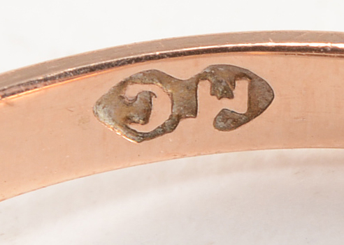 Victorian 14K Rose Gold Emerald and Diamond Openwork Ring