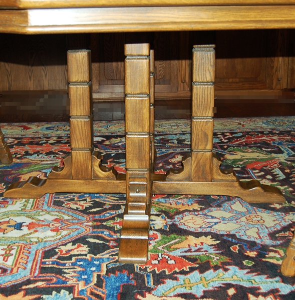 Vintage Romweber Viking Oak Poker Table with Six Chairs