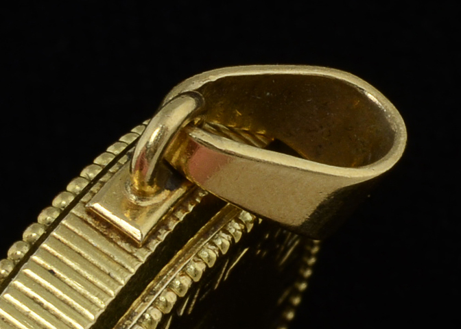 18 K Yellow Gold Swiss Schweiz Svizzera Coin Pocket Watch Pendant