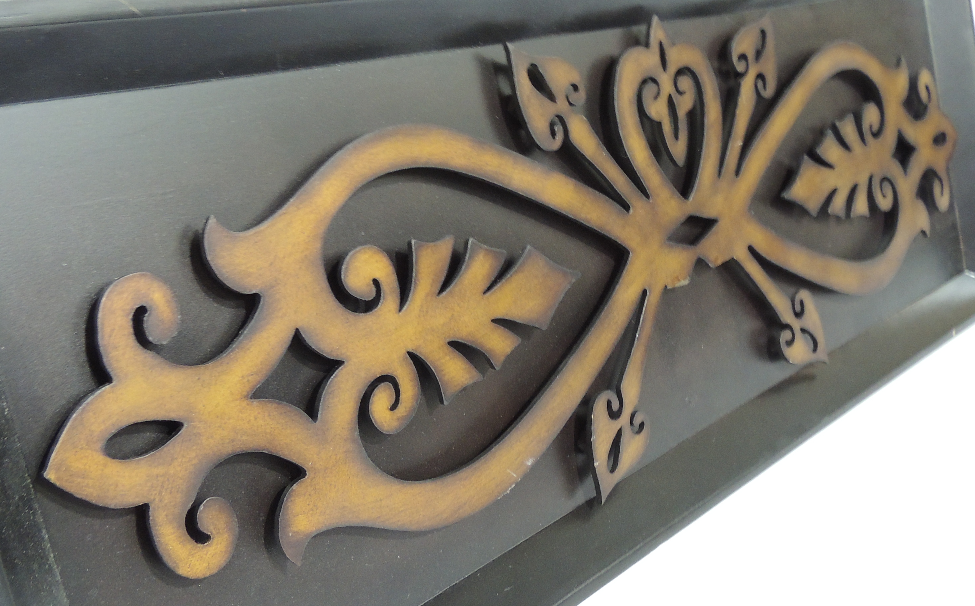 Wood Recessed Wall Art Piece