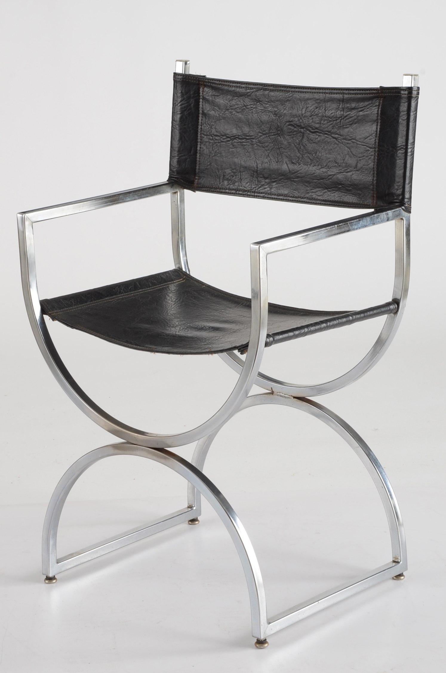 Pair of Mid-Century Curule Form Chairs