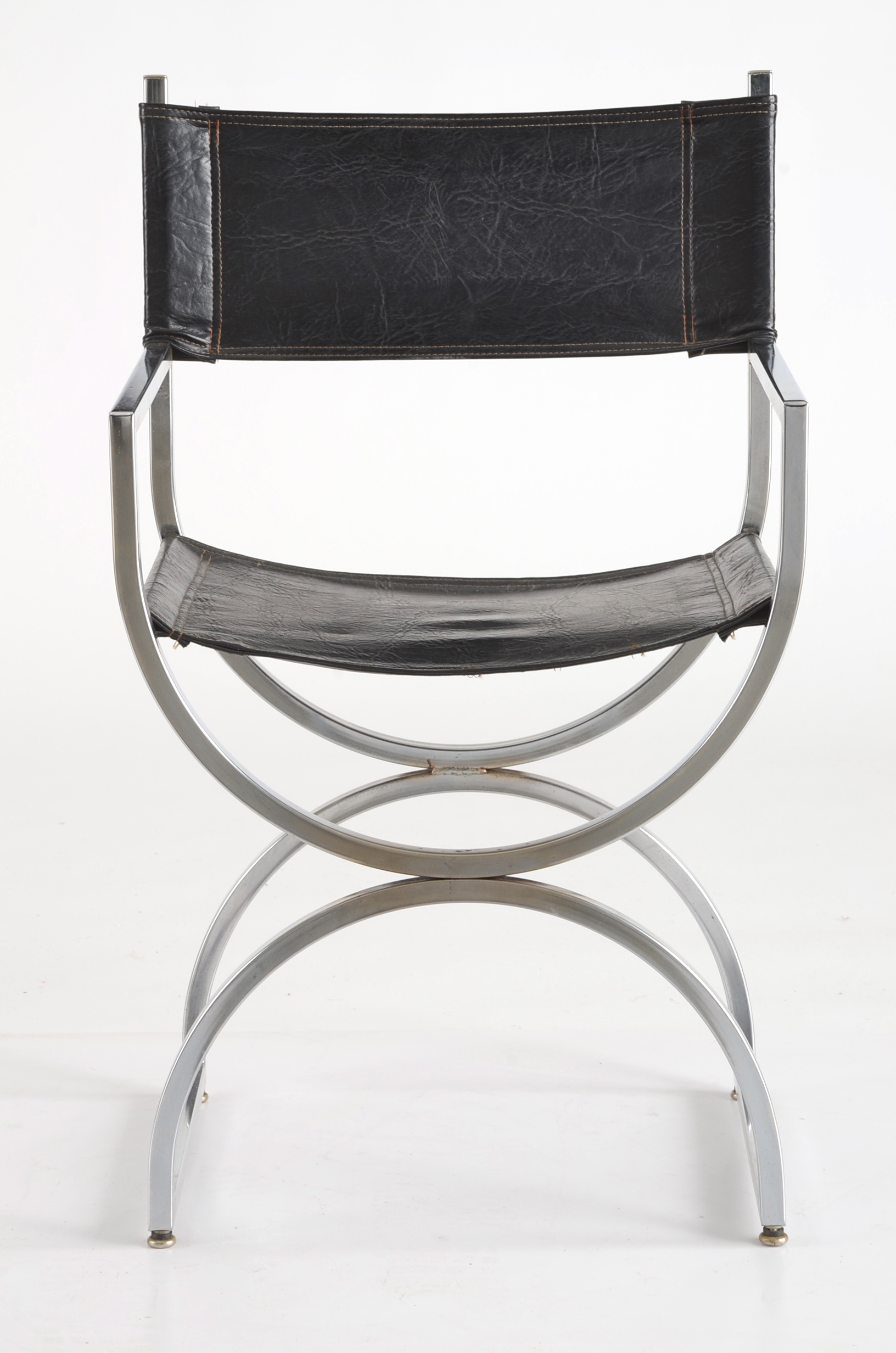 Pair of Mid-Century Curule Form Chairs