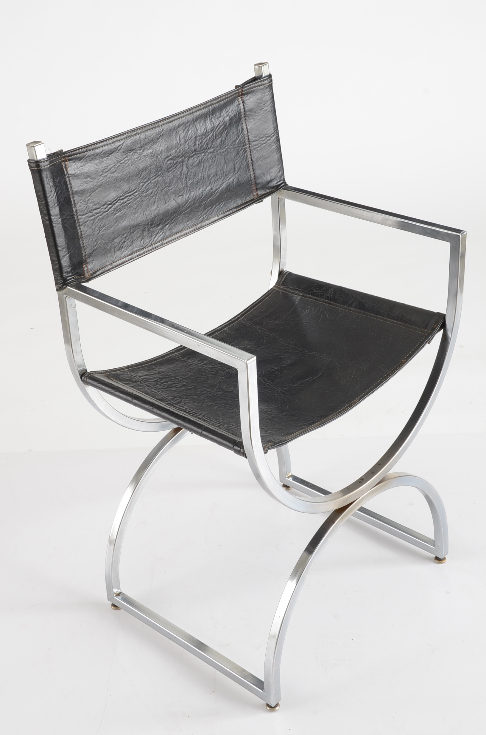 Pair of Mid-Century Curule Form Chairs