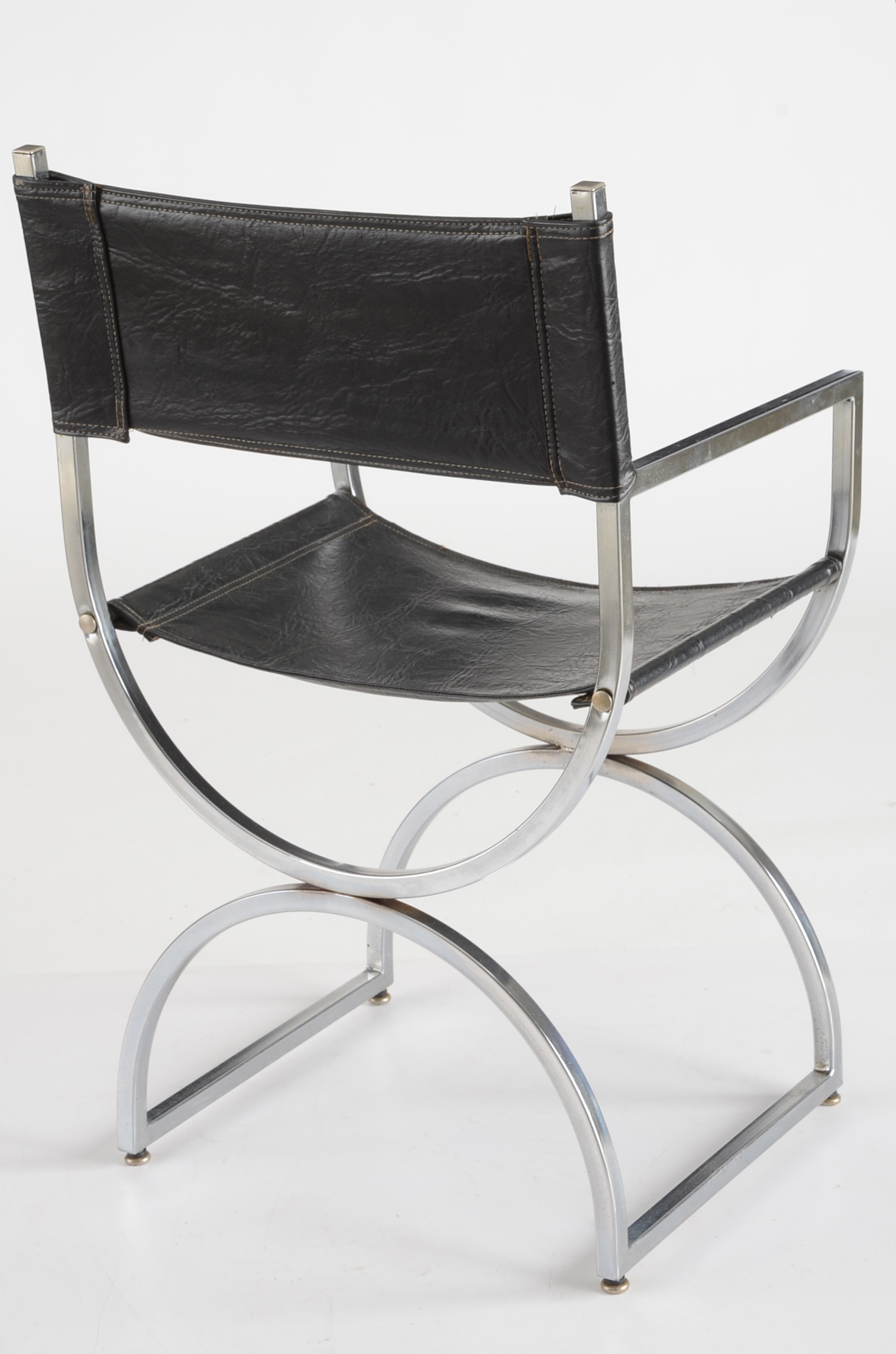 Pair of Mid-Century Curule Form Chairs