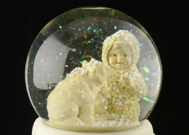 Snowbabies Swarovski Crystal Collection with Snow Globe