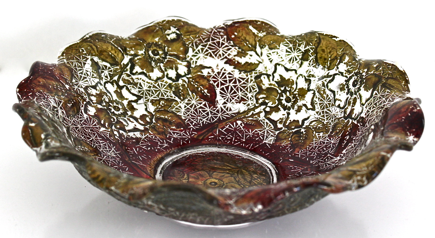 Trio of Decorative Vintage Glass Vessels