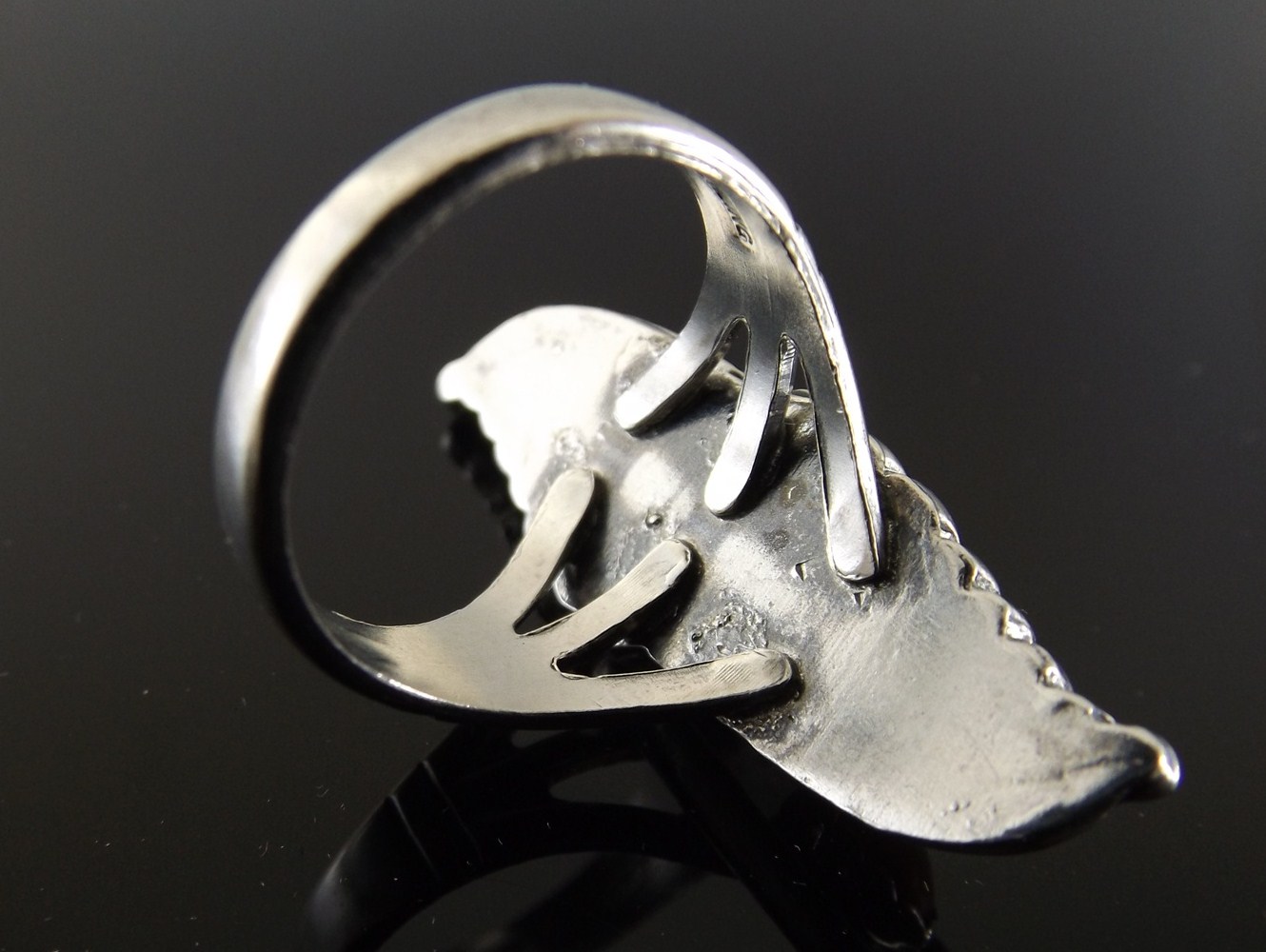 Sterling Silver Ring with Coral and Turquoise