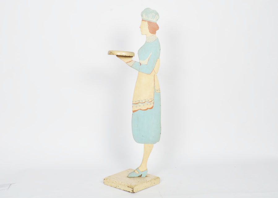 Wooden Maid with Tray