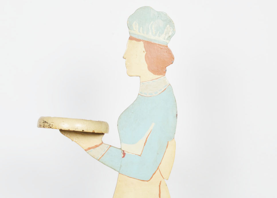 Wooden Maid with Tray