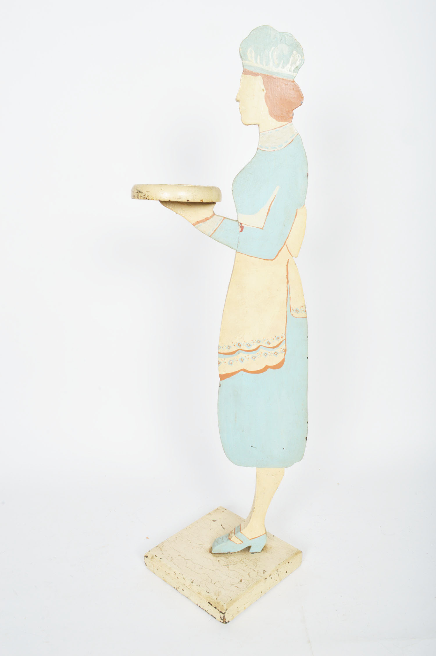 Wooden Maid with Tray