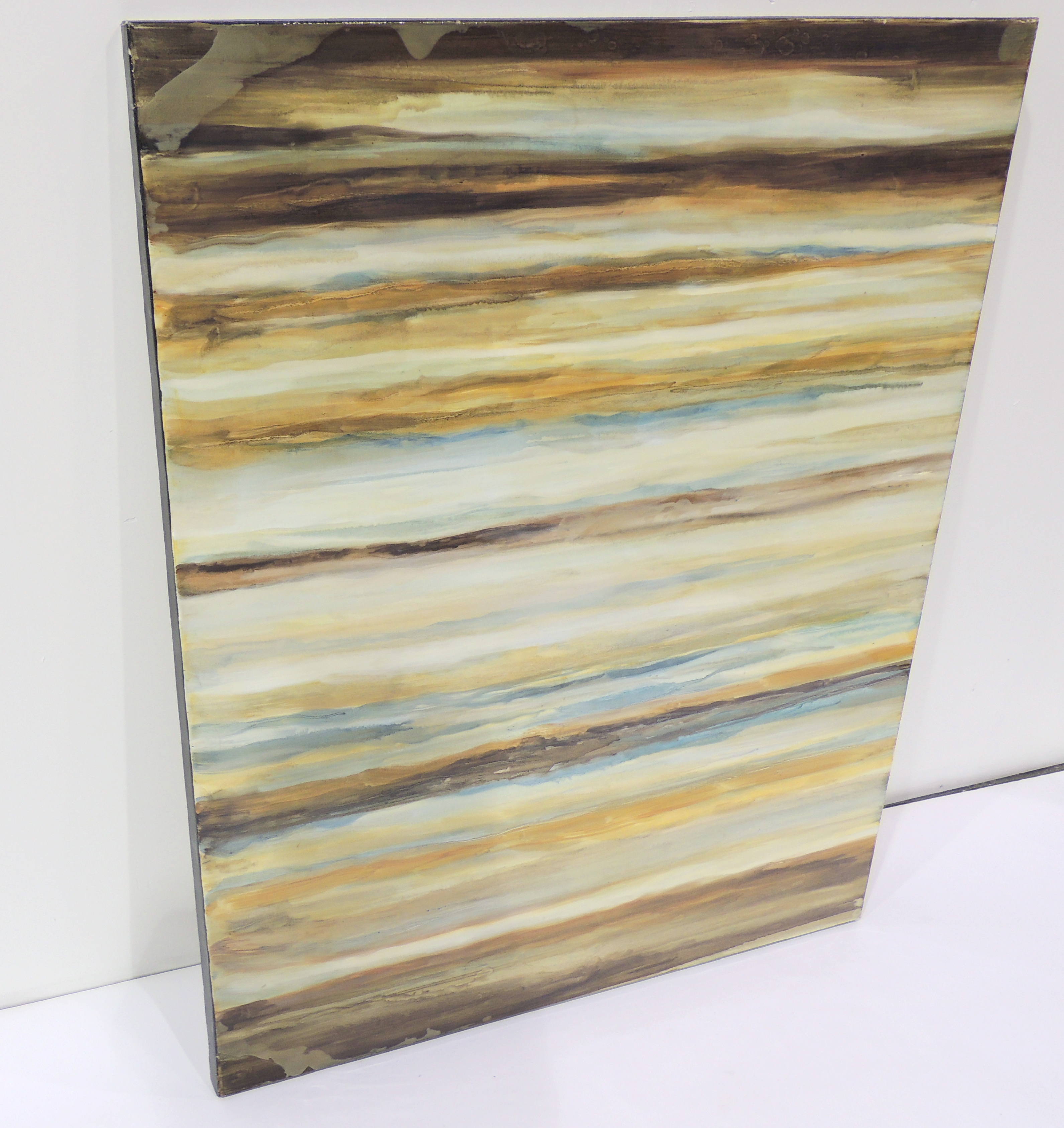 Unframed Original Painting Covered with Epoxy