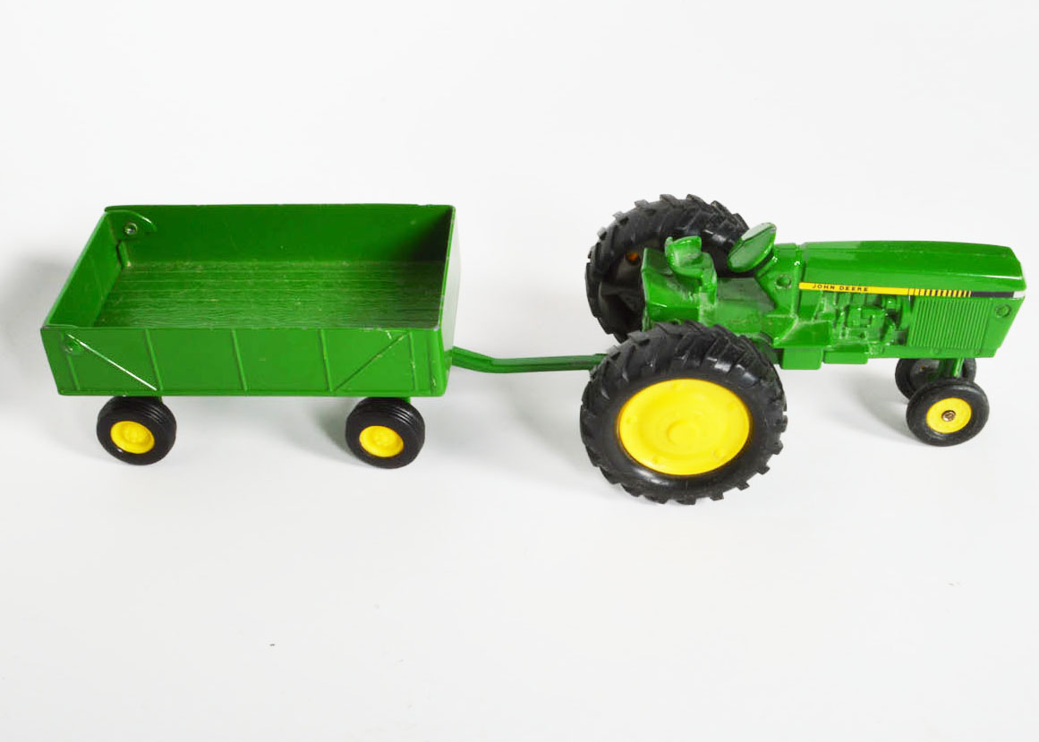 Grouping of Vintage Metal John Deere Toys