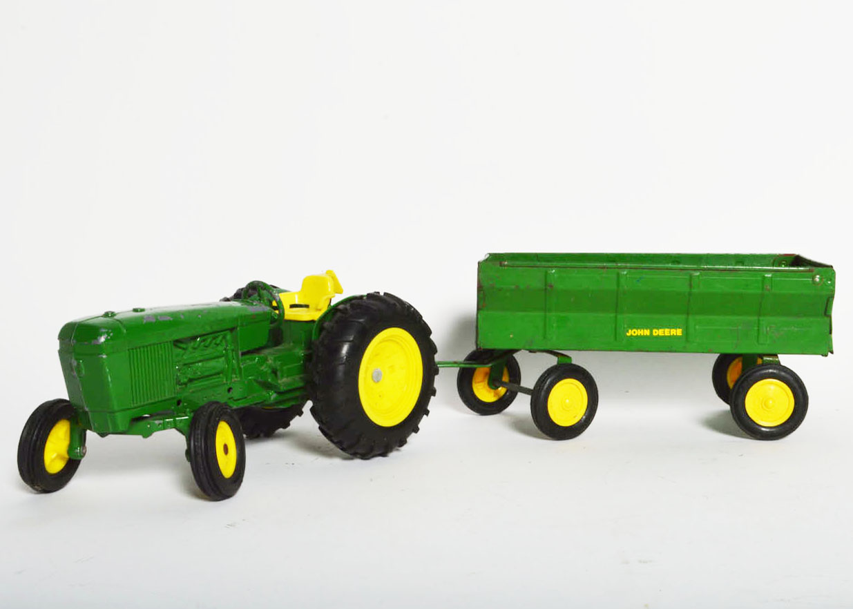 Grouping of Vintage Metal John Deere Toys