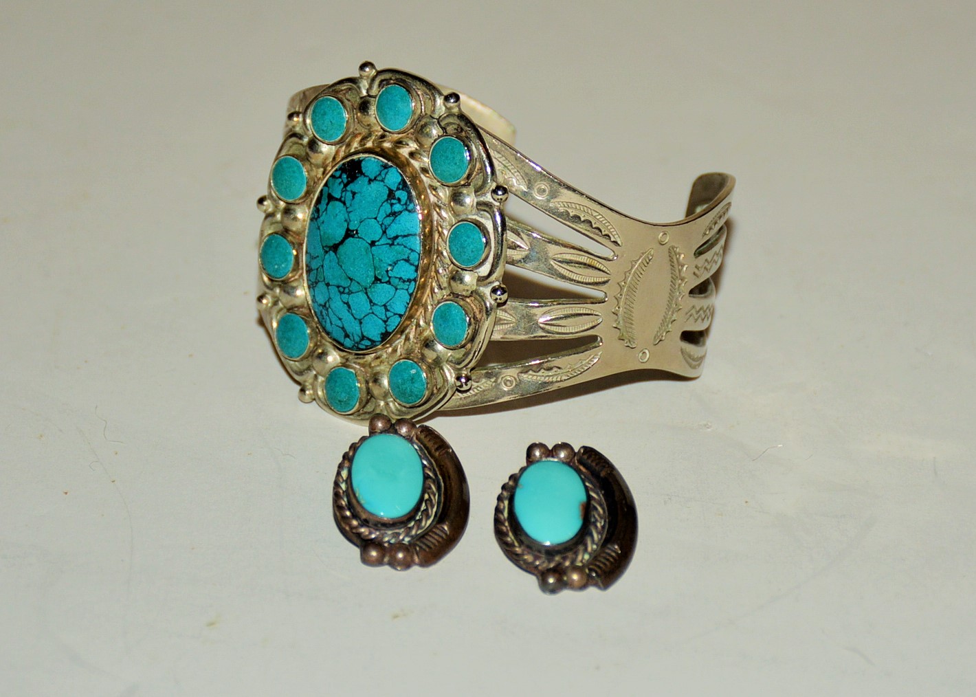 Silver, Turquoise and Aventurine Jewelry