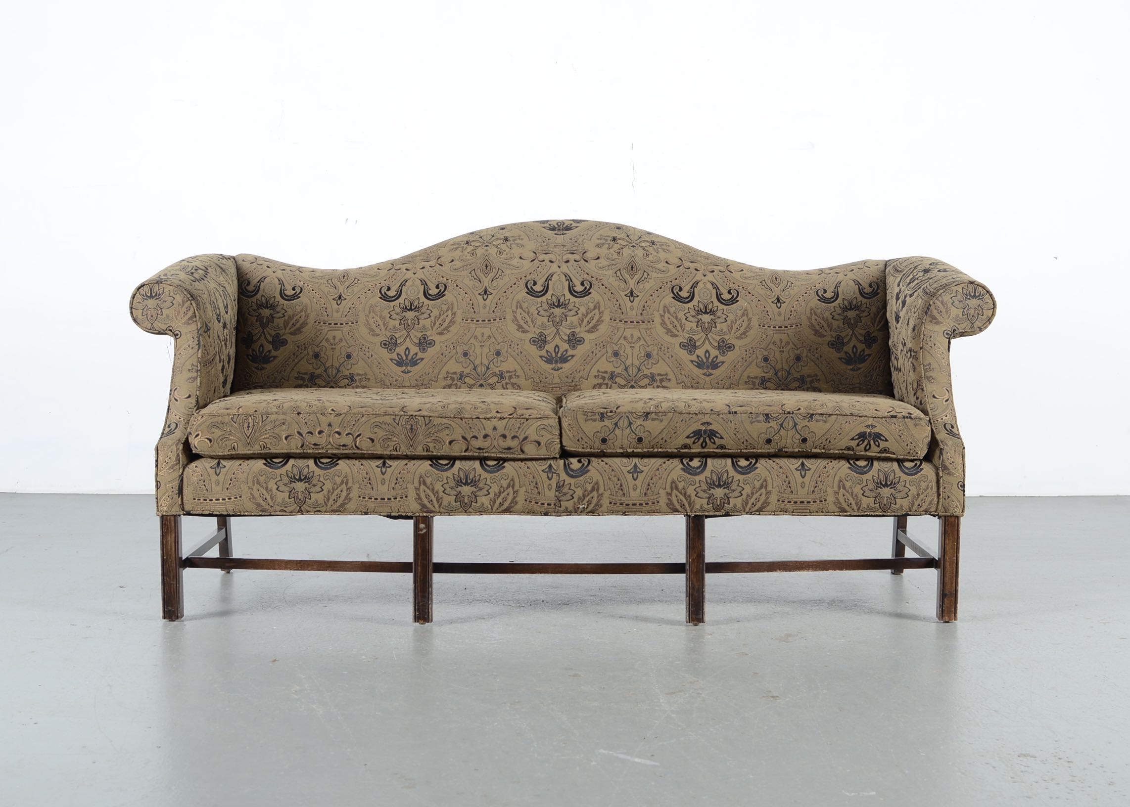 Chippendale Style Upholstered Sofa