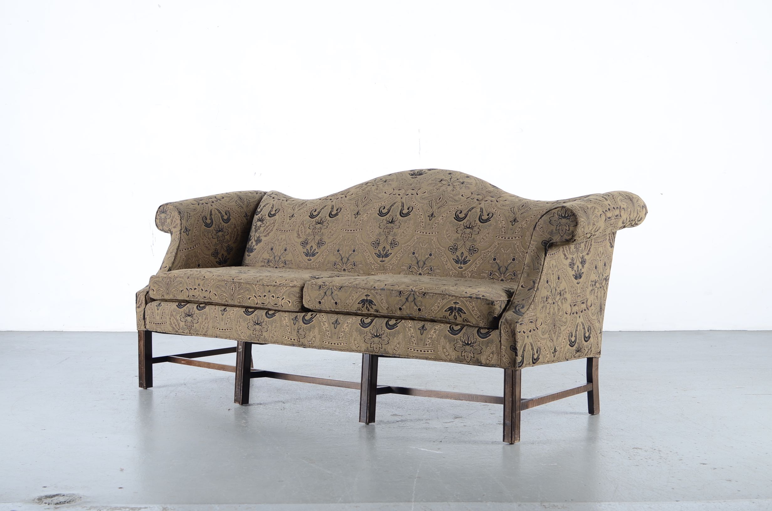 Chippendale Style Upholstered Sofa