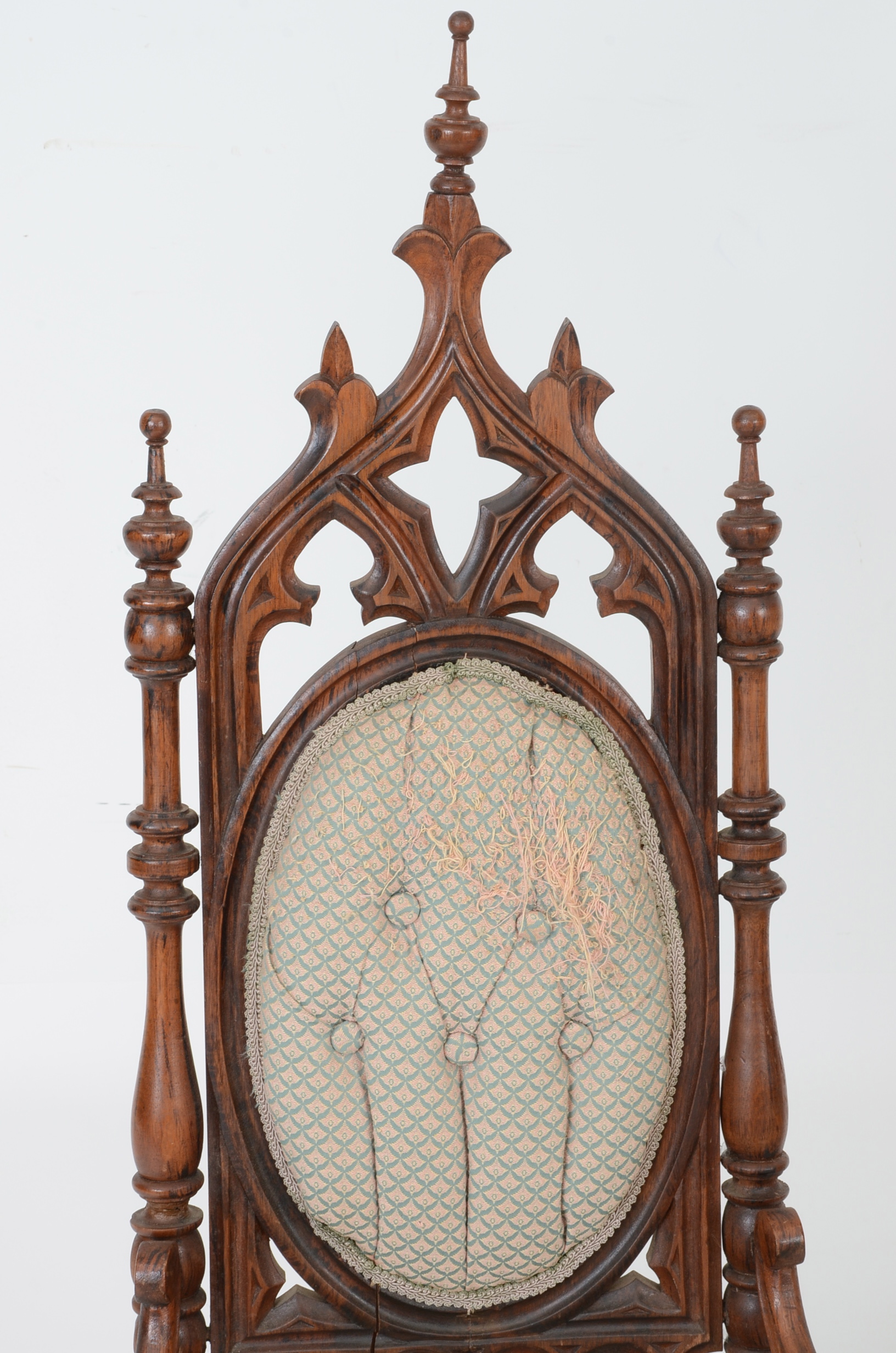 Victorian Gothic Revival His and Hers Chairs