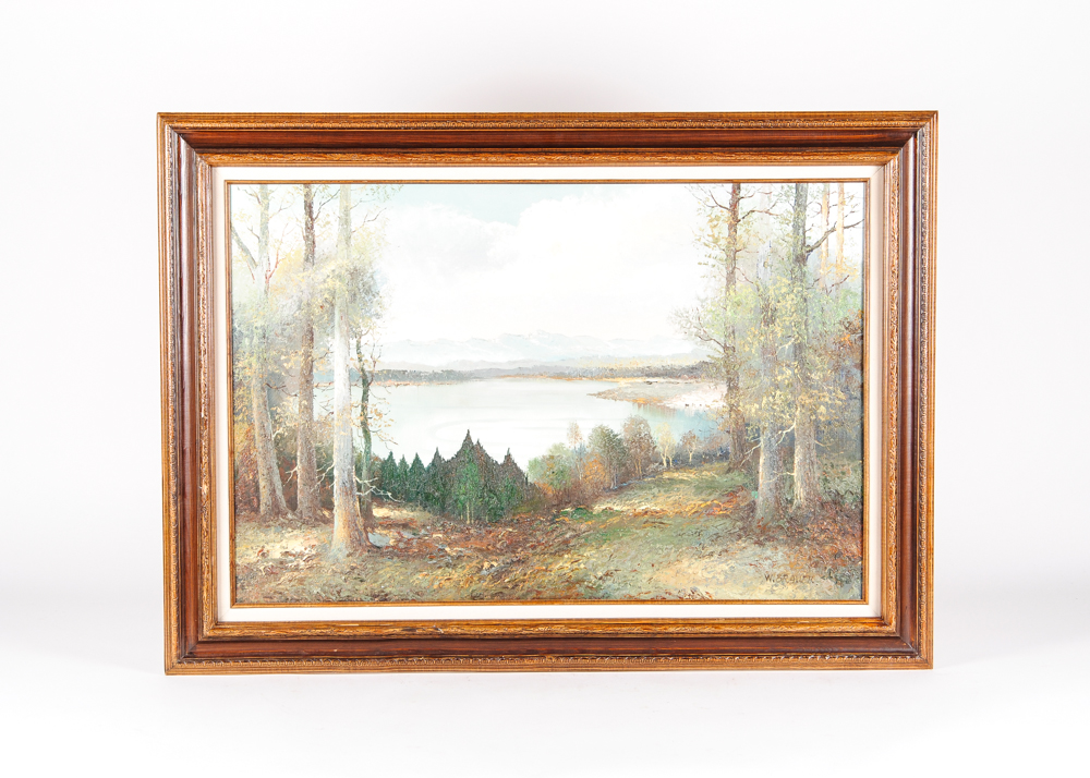 Original Wilhelm Brauer Oil on Landscape