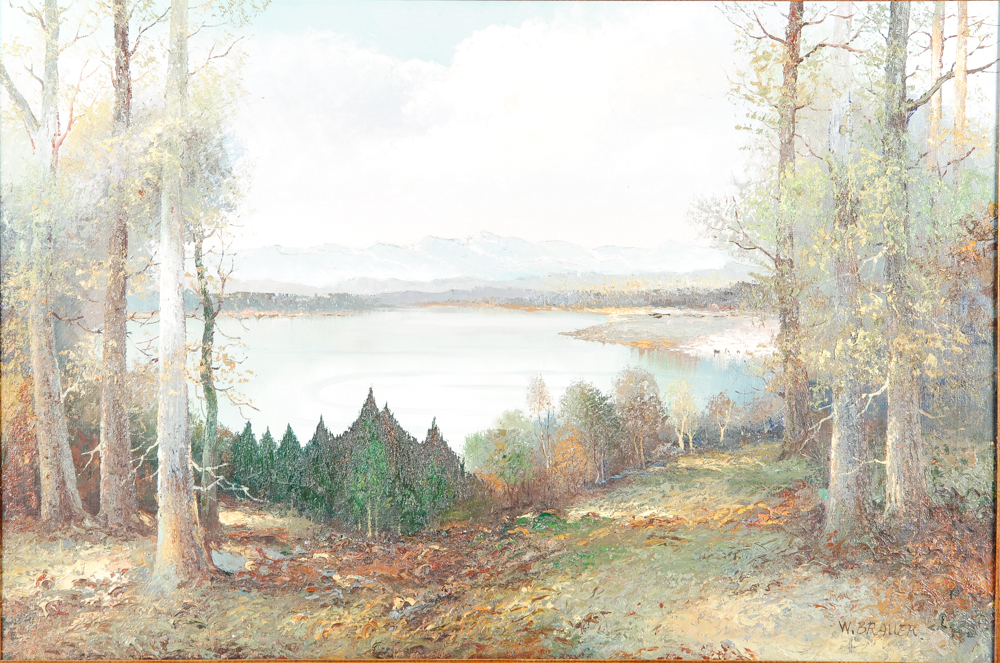 Original Wilhelm Brauer Oil on Landscape