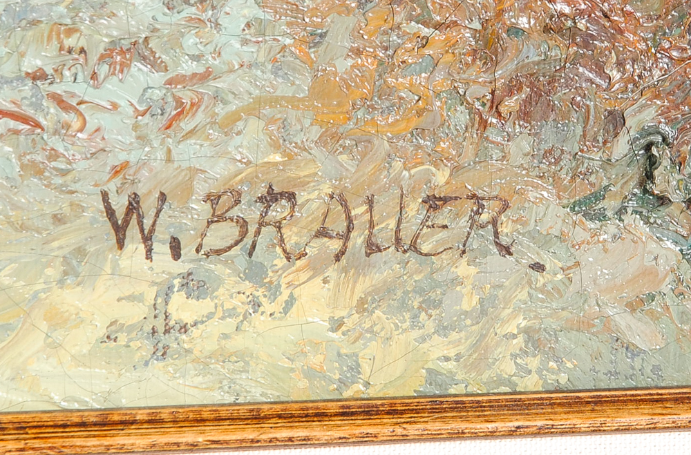 Original Wilhelm Brauer Oil on Landscape