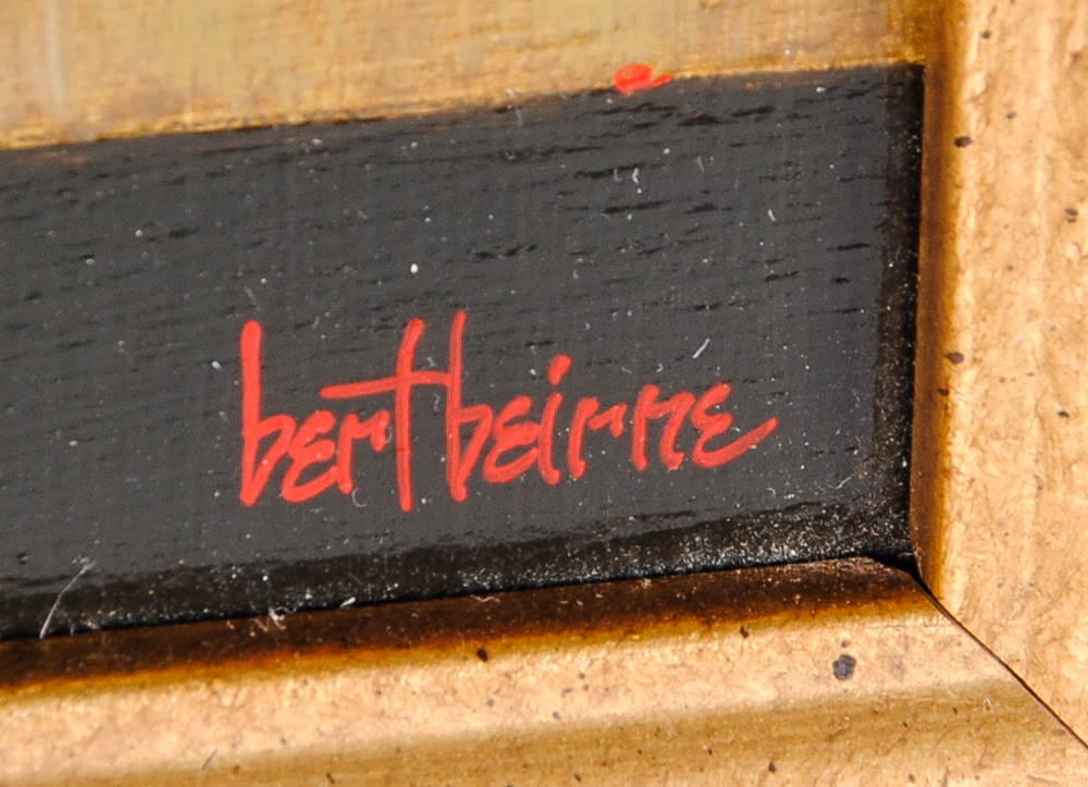 Original Bert Beirne Oil on Panel "Peach Half and Slice"