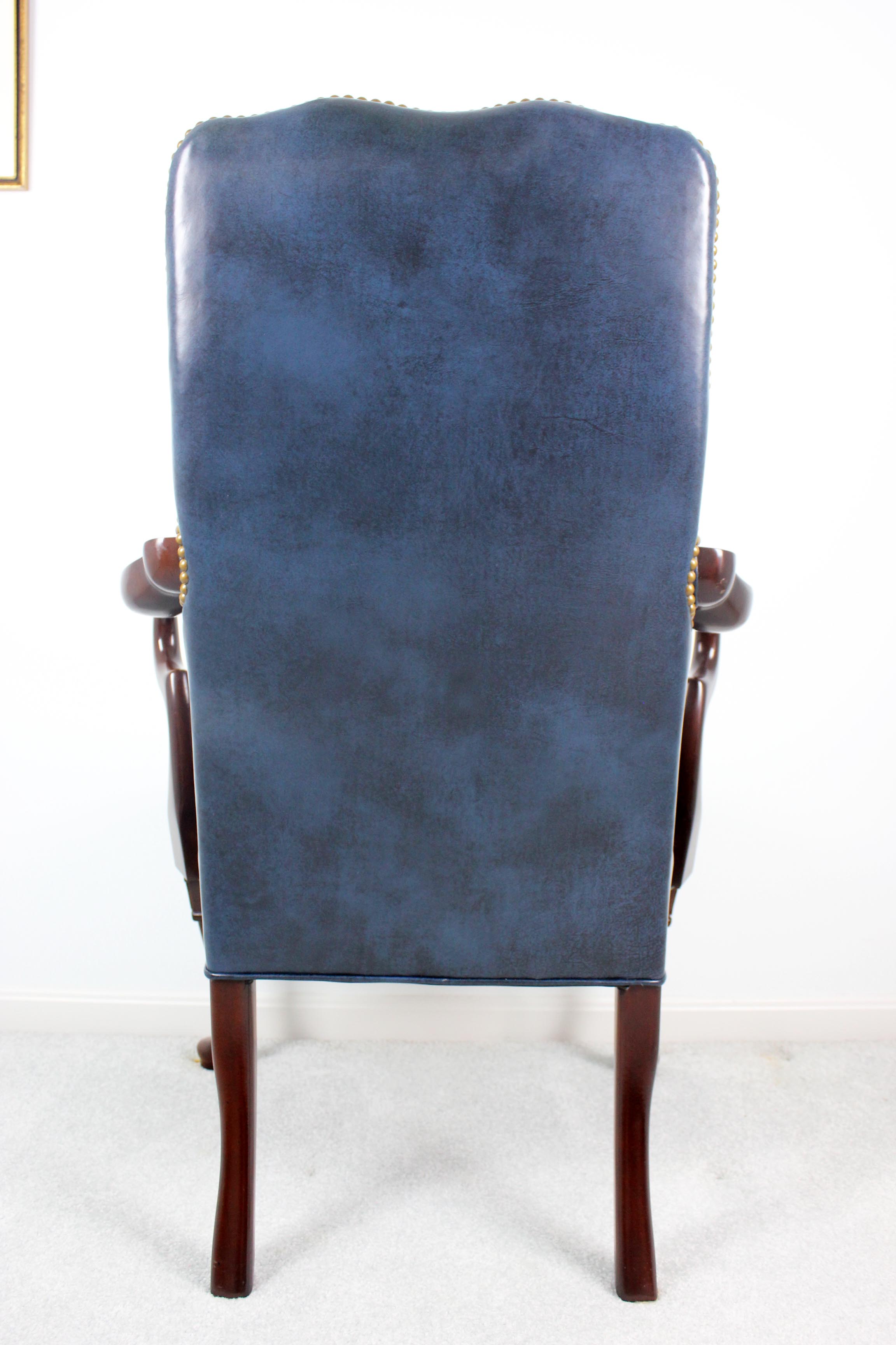 Hancock and Moore Leather Kensington Gooseneck Chair