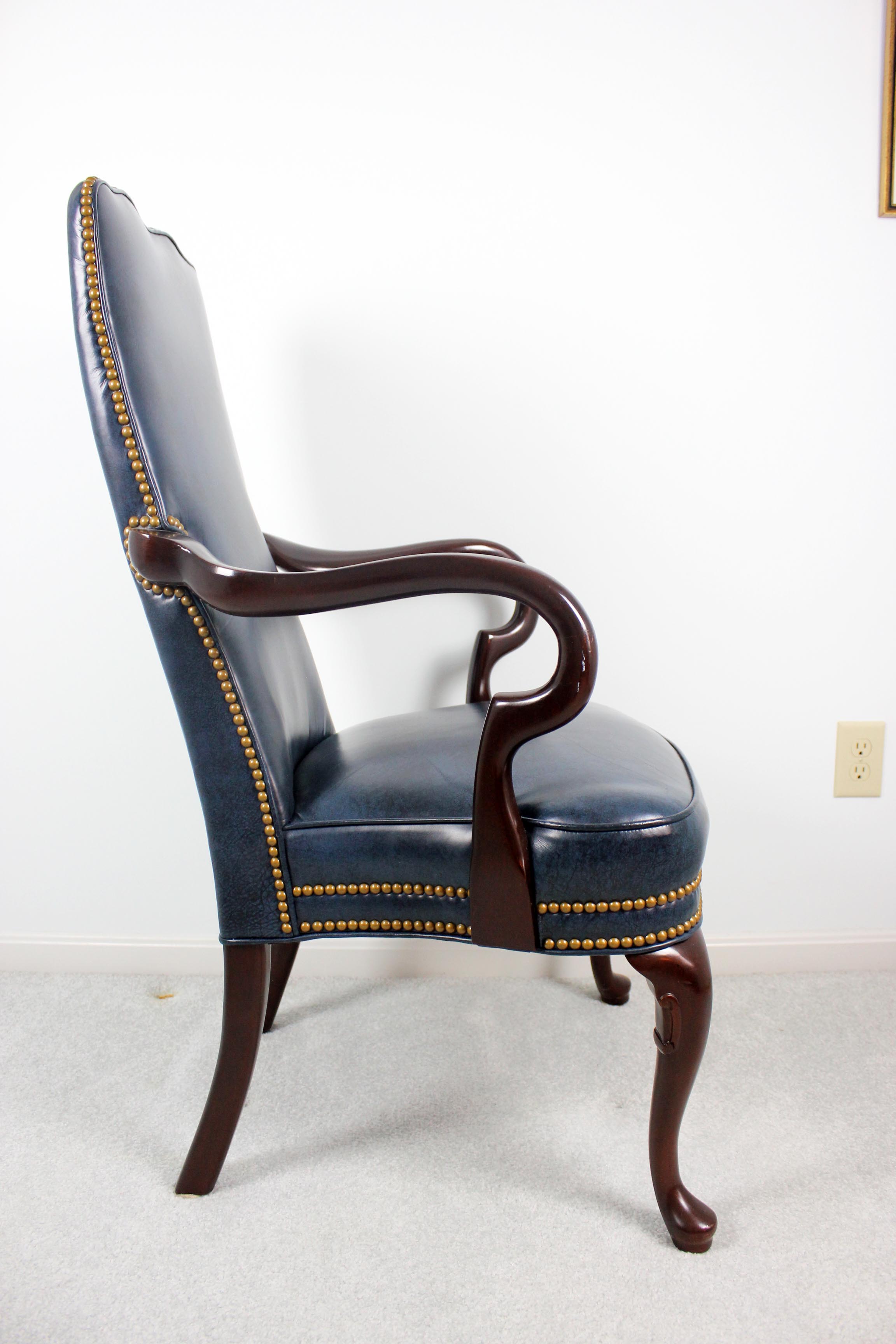 Hancock and Moore Leather Kensington Gooseneck Chair