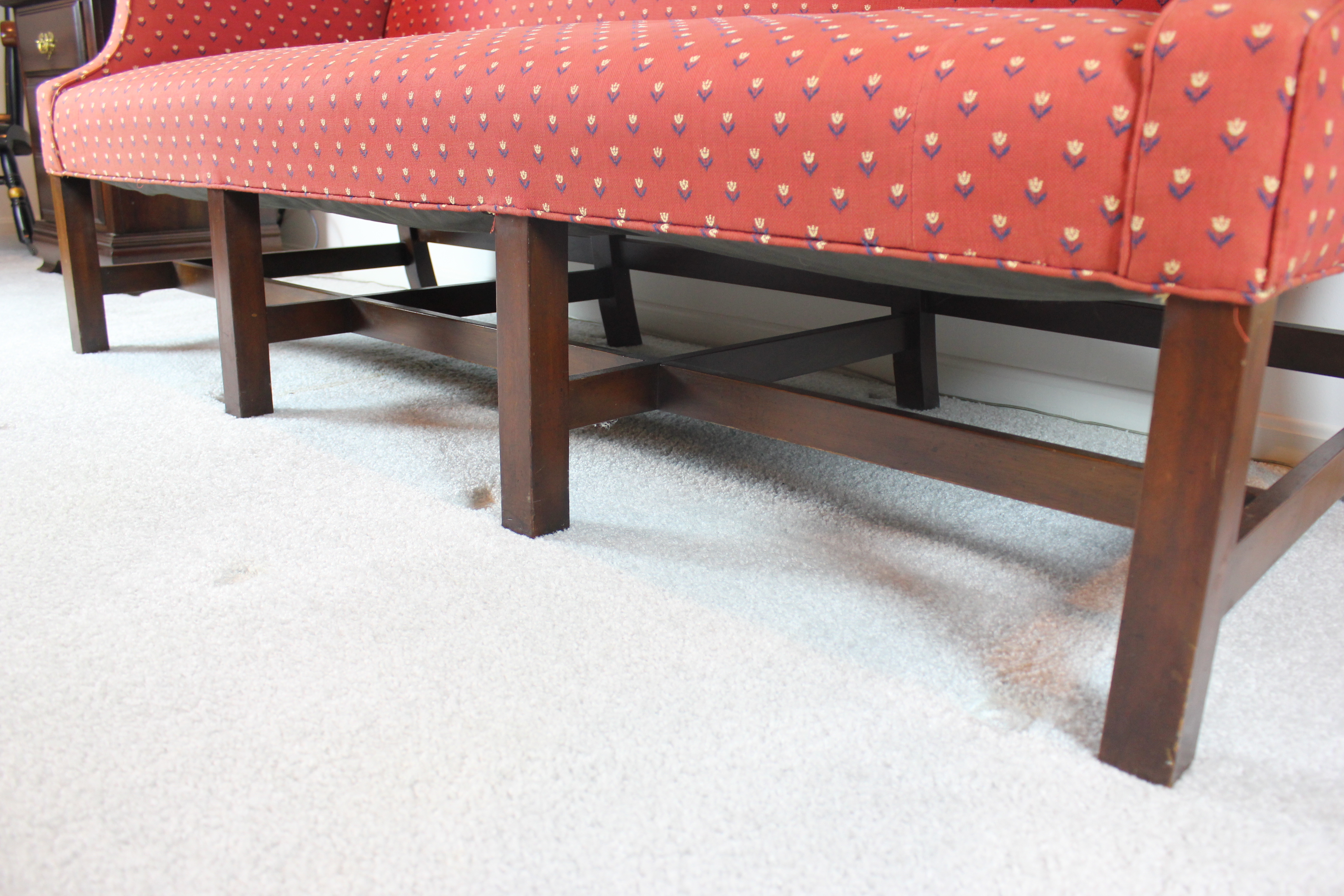 Chippendale Style Camel Back Sofa