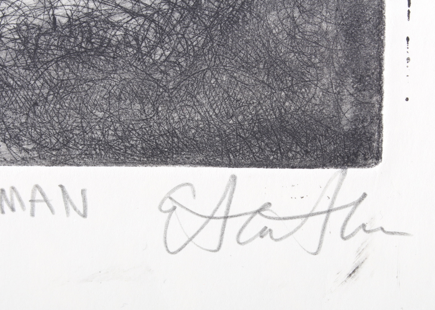 Original Drypoint Outsider Etching "American Woman"