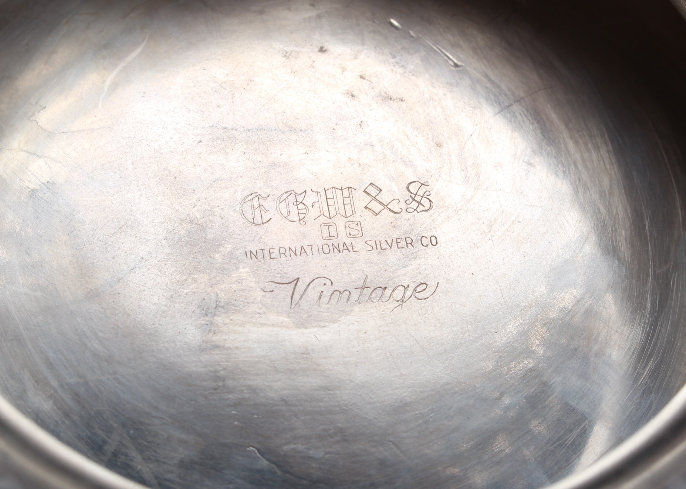 International Silver Co. Silver Plated Punch Bowl, Ladle & Tray