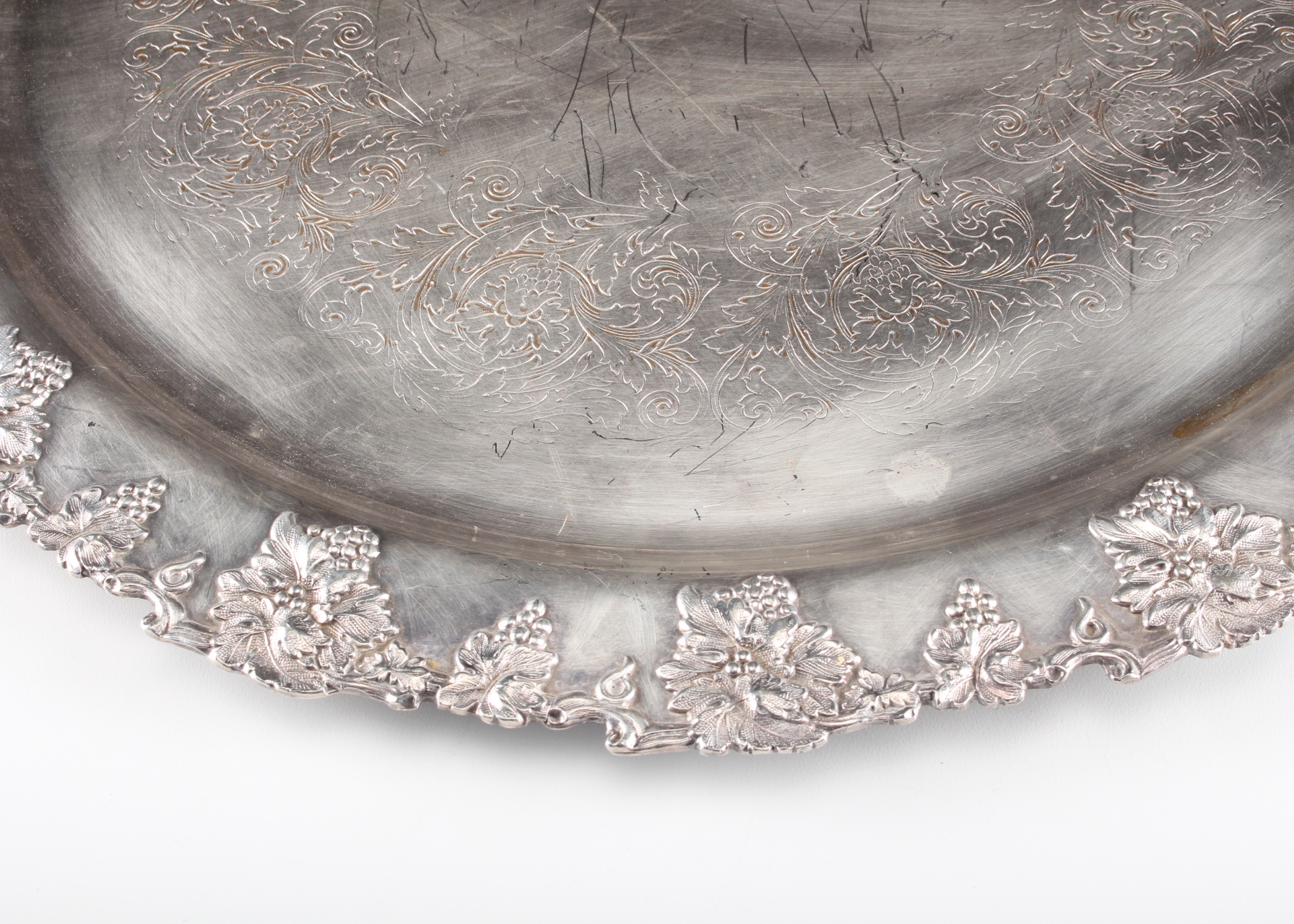 International Silver Co. Silver Plated Punch Bowl, Ladle & Tray