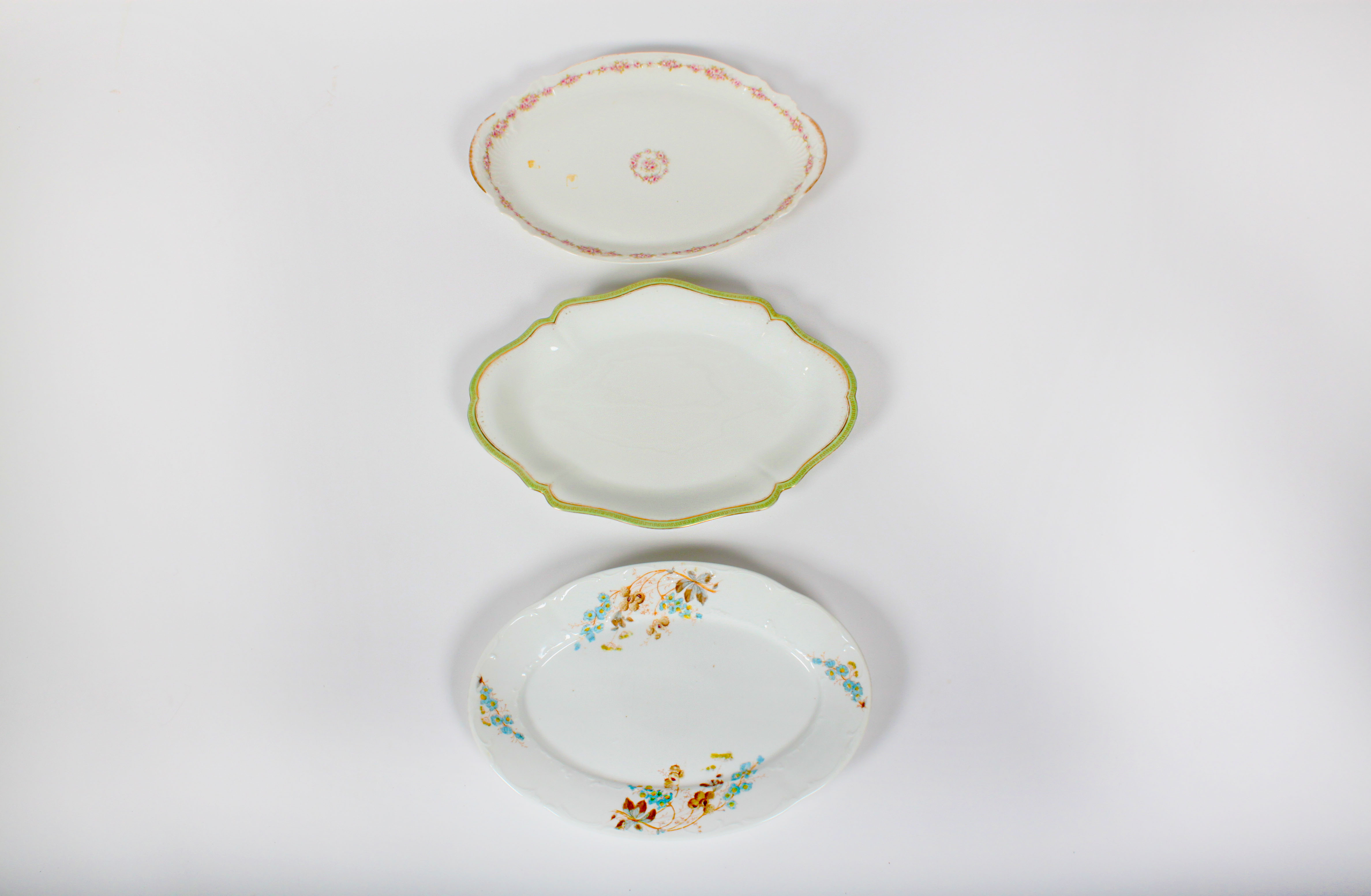 Three Porcelain Trays