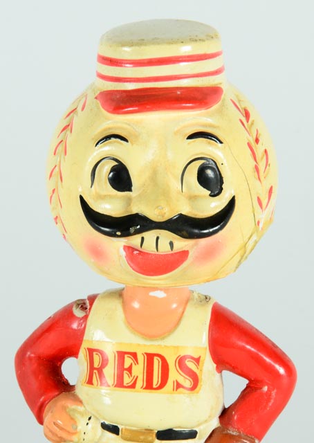 1960s Original Cincinnati Reds "Mr. Red" Mascot Bobble Head Doll