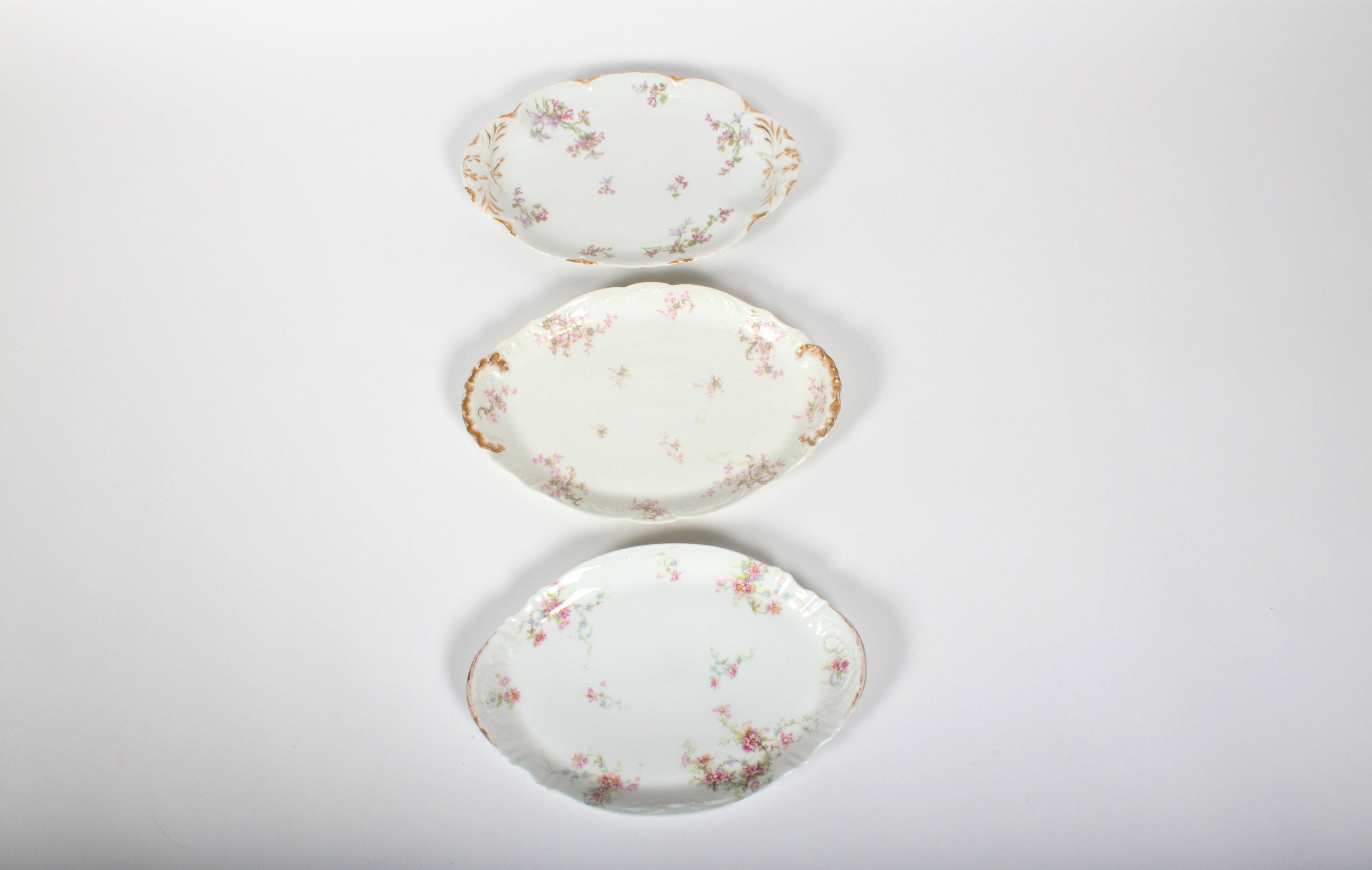 Three Theodore Haviland Limoges Trays