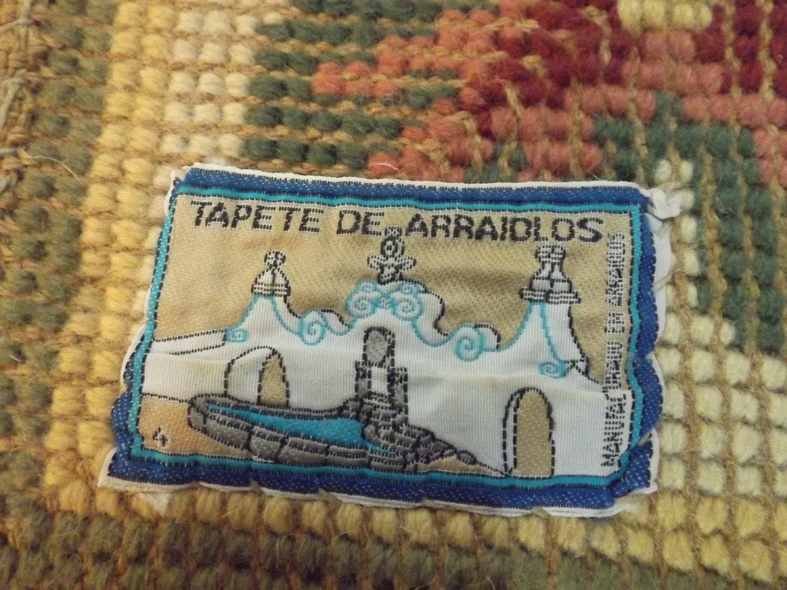 Vintage Arraiolos Portuguese Handmade Needlepoint Rug