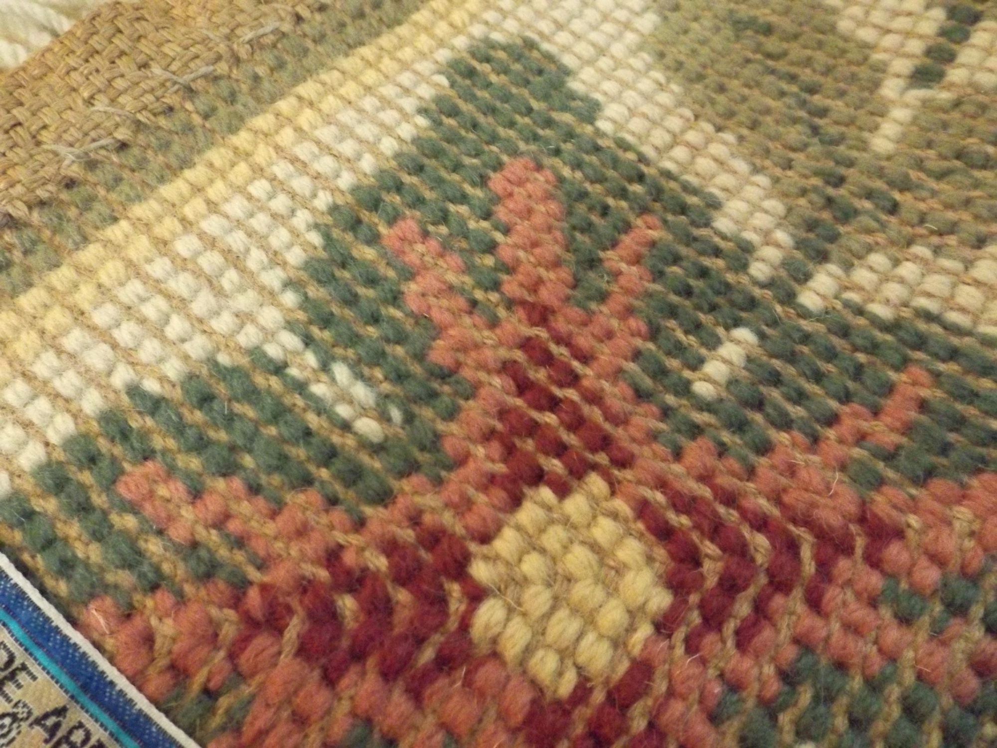 Vintage Arraiolos Portuguese Handmade Needlepoint Rug