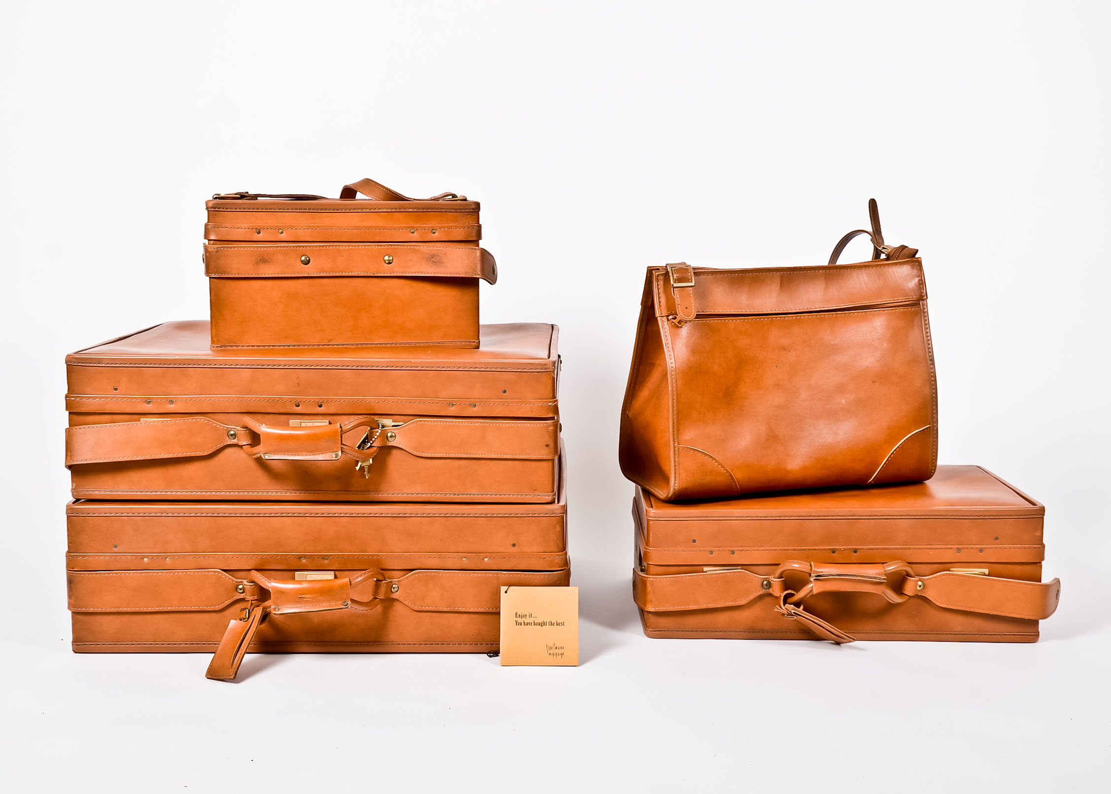 Set of Vintage Hartmann Leather Luggage
