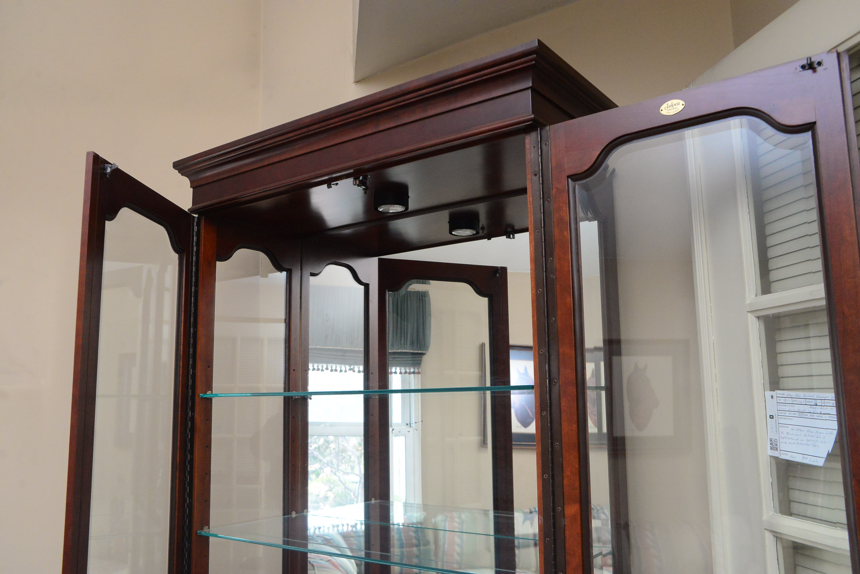 Jasper Mahogany Large Curio Cabinet