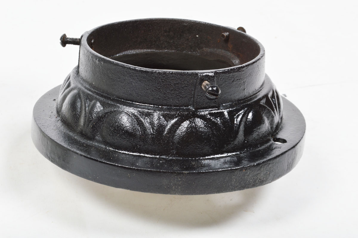 Vintage Thick Cut Glass Globe Ceiling Light