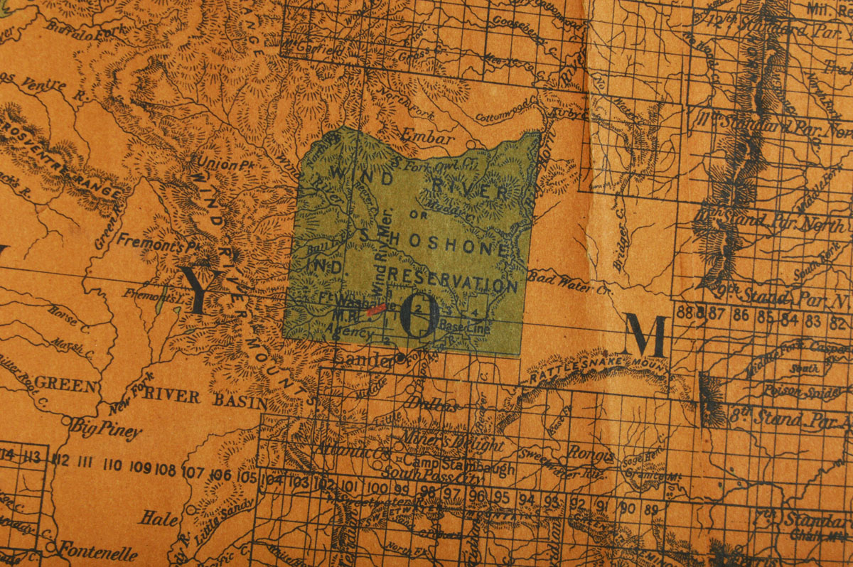 Large Framed 1890s United States and and Territories Map