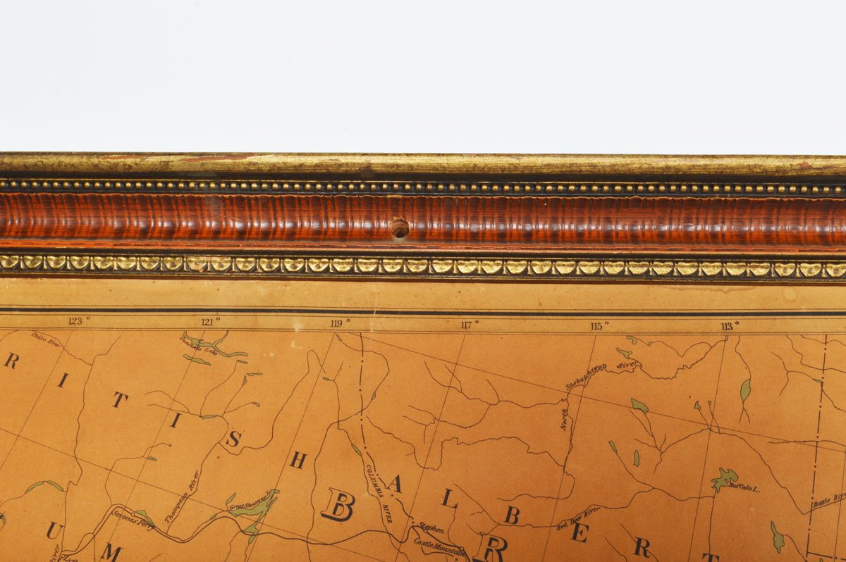 Large Framed 1890s United States and and Territories Map