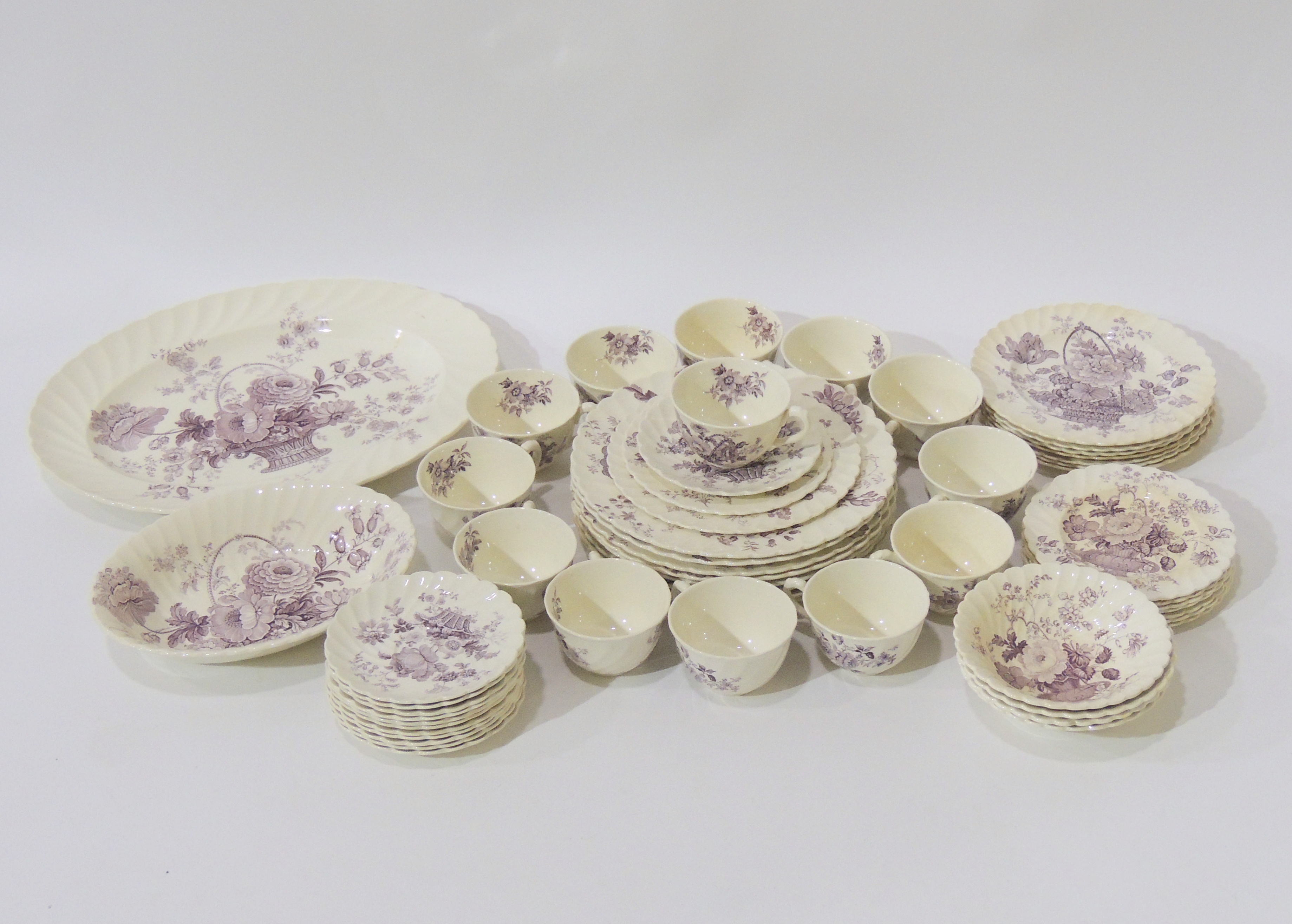 55 Pieces of Royal Staffordshire Clarice Cliff "Charlotte" China
