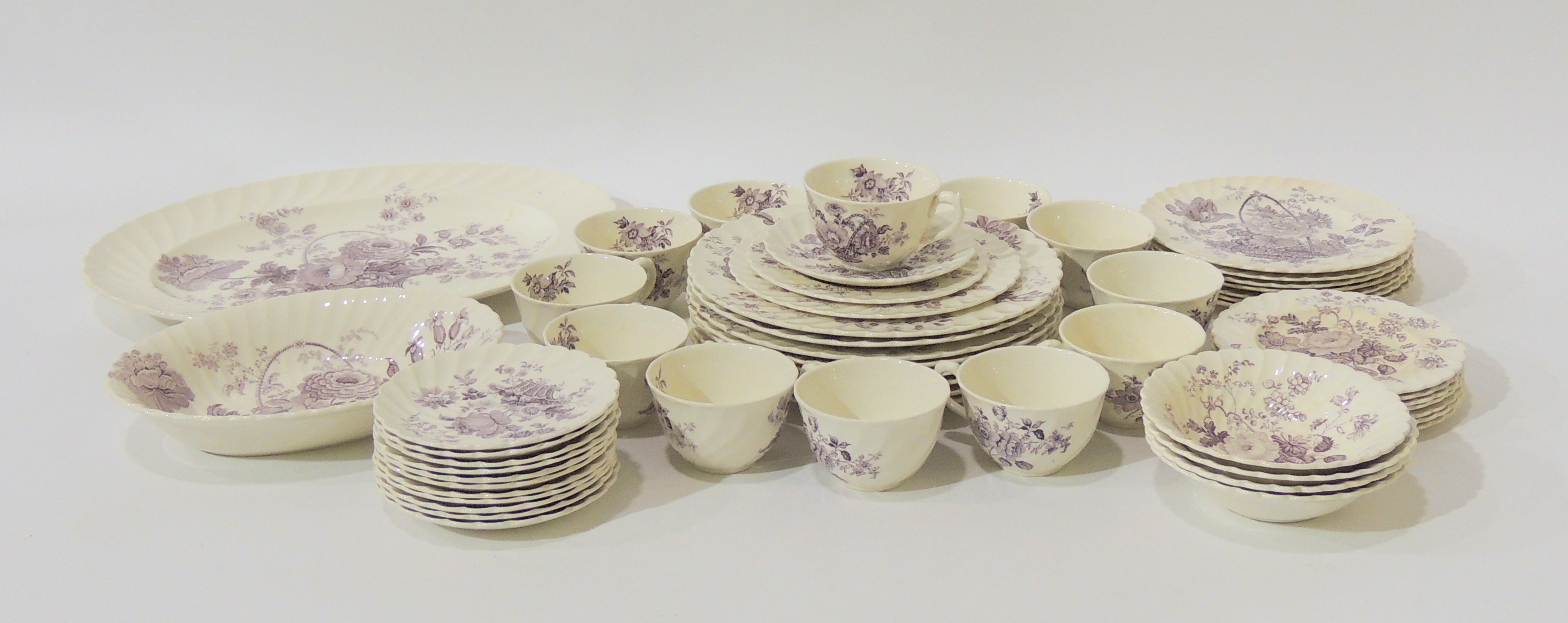 55 Pieces of Royal Staffordshire Clarice Cliff "Charlotte" China